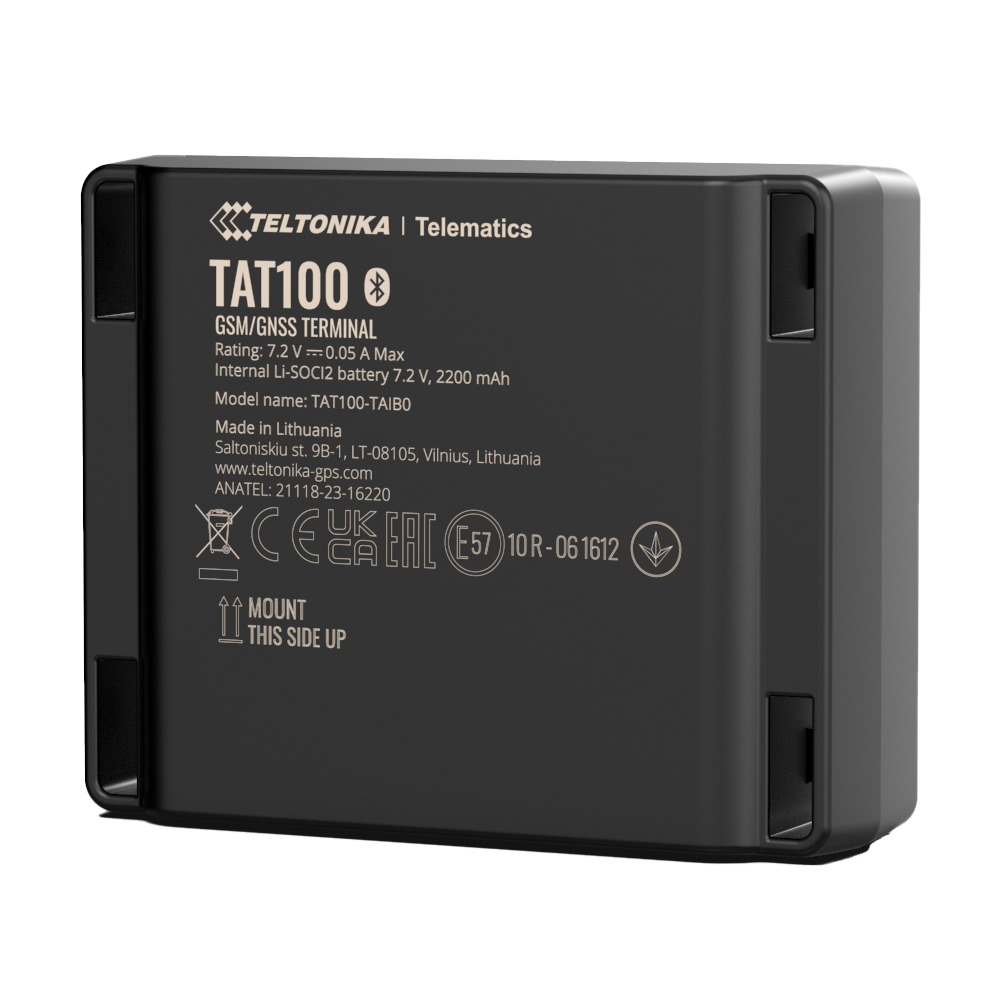 (TK-TAT100) Traceur GPS autonome pour sécurité personnelle Teltonika - Batterie interne - Durée maximale de 4 ans - Entièrement portable - 2G et BLE pour TK-EYE - Apte pour extérieur IP68