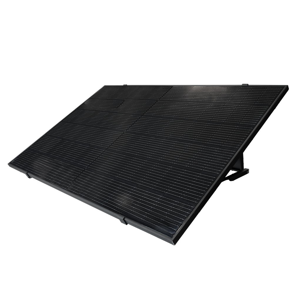 (TSOL-ESK400-PB) Kit solaire Pop Up TSUN - Panneau noir complet 400W - Micro-onduleur MS400 400W - Support pour installation au sol - Connexion Wi-Fi - Permet de connecter jusqu'à 11 kits ensemble