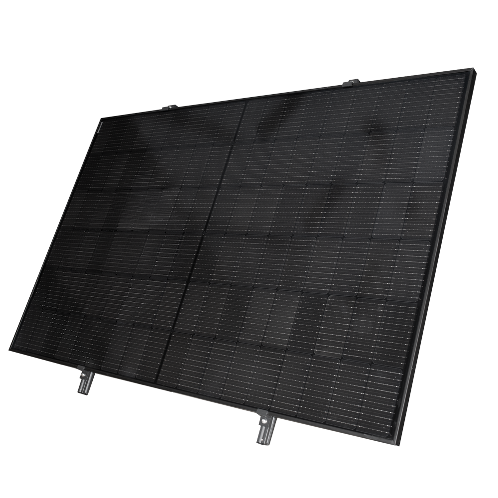 (TSOL-ESK400-SB) Kit solaire angulaire TSUN Spider - Panneau noir complet 400W - Micro-onduleur MS400 400W - Support de fixation murale - Connexion Wi-Fi - Permet de connecter jusqu'à 11 kits ensemble