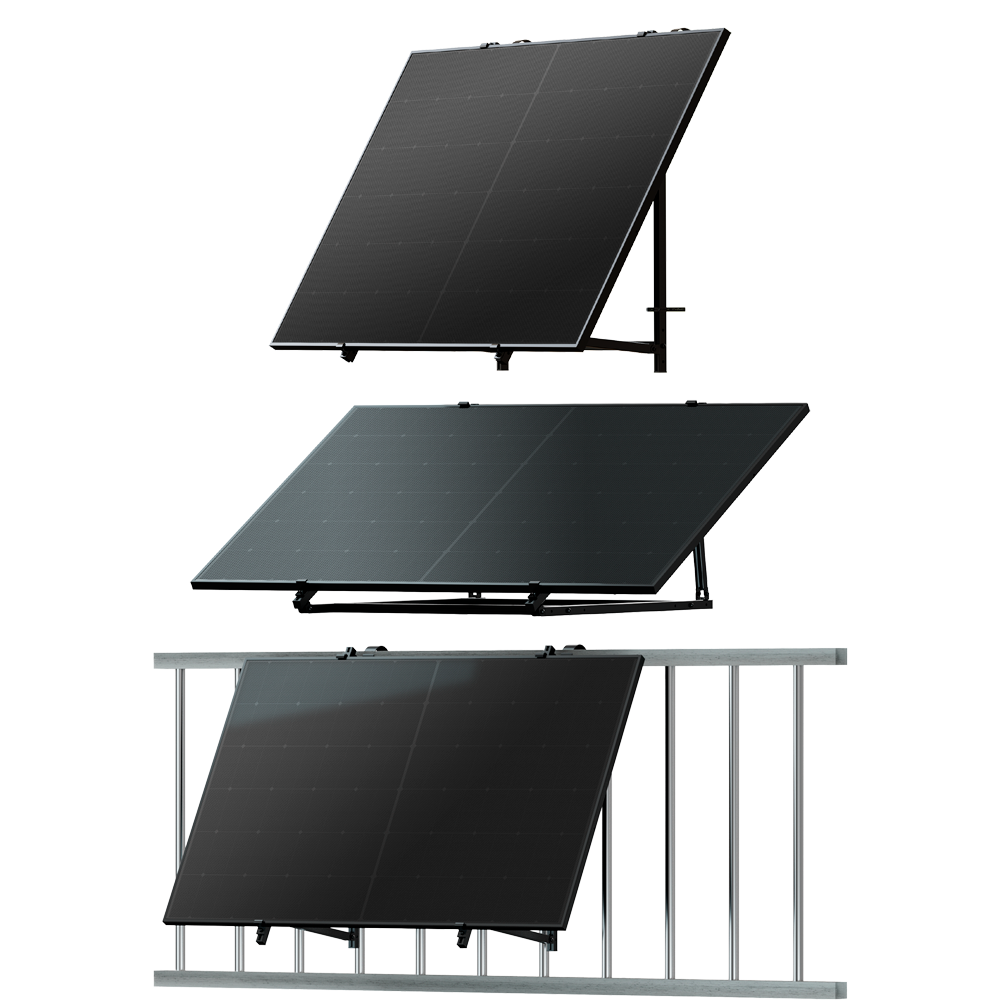 (TSOL-ESK400-UB) TSUN Kit Solar Universal - Panel solar 400W - Microinversor 400W - Para balcón, suelo o pared - Conexión WiFi - Permite conectar hasta 11 kits juntos