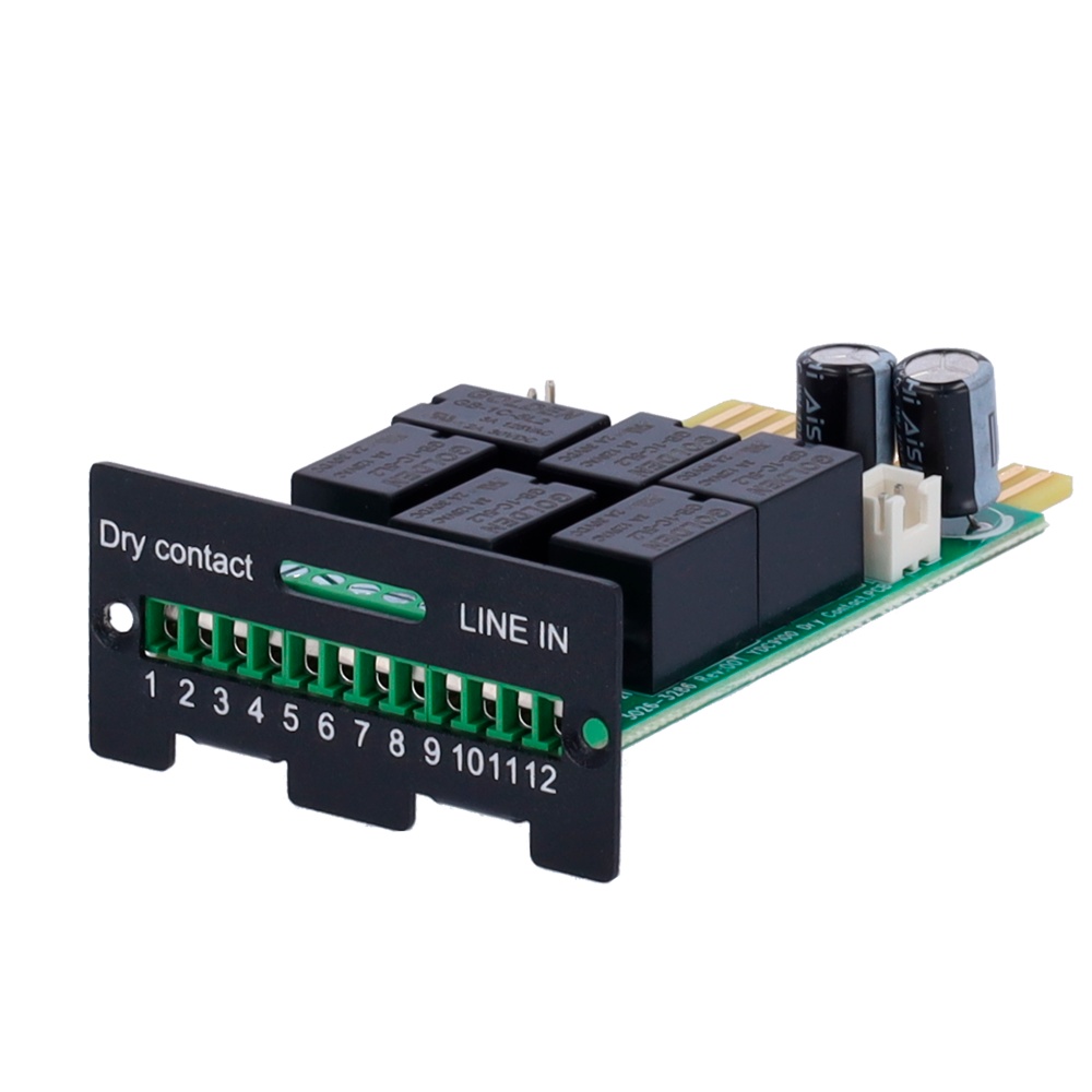 (UPS-RELAYCARD) Mini carte de contact sec - Pour l'installation dans l'emplacement SNMP de l'UPS - Connexion au dispositif de surveillance - Signale l'état de l'onduleur