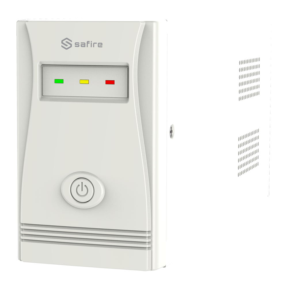 [UPS600VA-2-LITE] (UPS600VA-2-LITE) Onduleur monophasé interactif en ligne - Puissance 600VA/360W - Entrée 220~230 Vac /Sortie 220~230 Vac - Temps de recharge 6~8 h - Plage de fréquence d'entrée 50/60 Hz -  Batterie de 12V/7Ah
