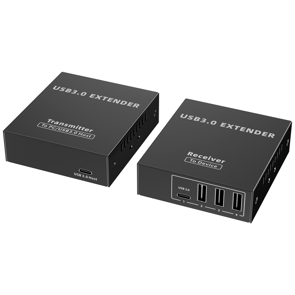 (USB-EXT-4-30) Extensor USB 3.0 LAN - 1 entrada USB - 4 salidas USB - Longitud máxima de conexión 50m - Plug and Play