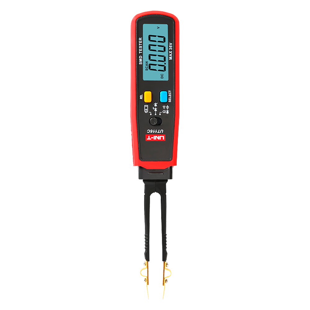 (UT116C) Testeur numérique pour les composants SMD - Affichage de jusqu'à 6000 comptes - Mesure de la résistance et de la capacité - Test de continuité | Test de diode - Test de batterie