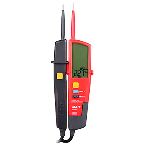 (UT18D) Détecteur de tension CA/CC sans contact - Affichage LCD - Mode haute et basse tension jusqu'à 690 V - Avertissement sonore et LED visible - Arrêt automatique - Étanche IP65