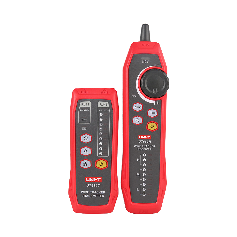 (UT683KIT) Testeur de câbles - Vérification de l'état des câbles RJ45/RJ11 - Arrêt automatique - Mode NVC - Capacité anti-interférences