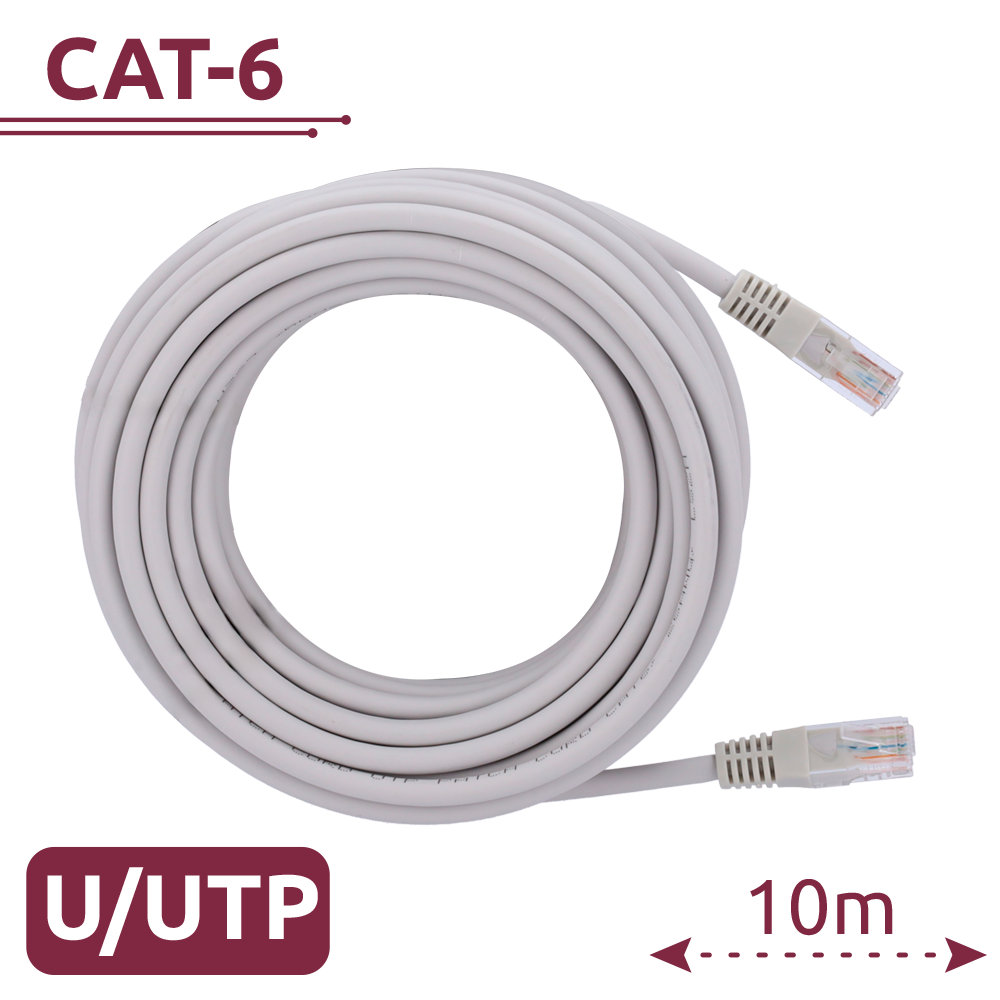 [UTP6-H-10W] (UTP6-H-10W) Câble UTP - Ethernet - Connecteurs RJ45 - Catégorie 6 - 10 m - Couleur blanche