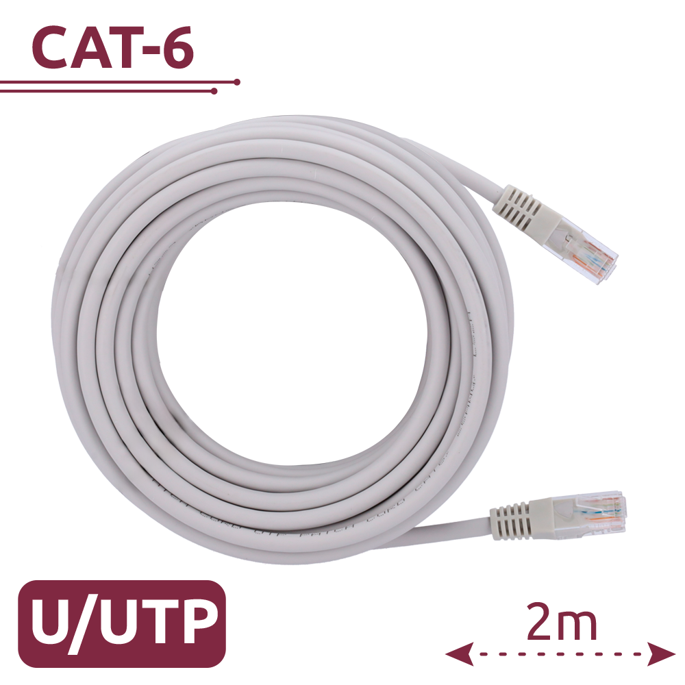 [UTP6-H-2W] (UTP6-H-2W) Câble UTP - Ethernet - Connecteurs RJ45 - Catégorie 6 - 2 m - Couleur Blanc