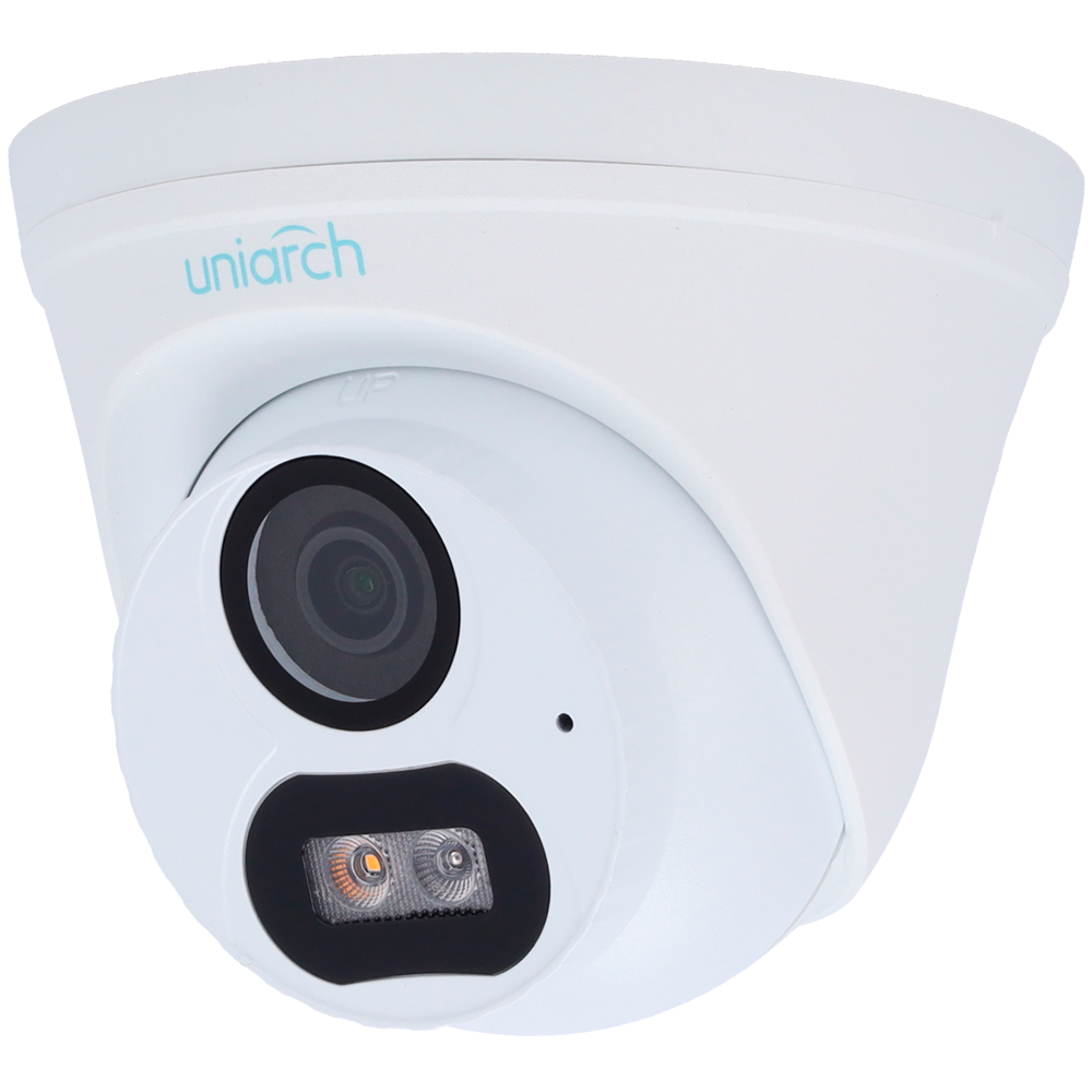 (UV-IPC-T134-AF28-DL-ECO) Cámara IP Turret Uniview-Uniarch - 4 MP | Objectif 2.8 mm  - IR 30 m | DWRD - Détection du corps humain - PoE | IP67 - Microphone intégré