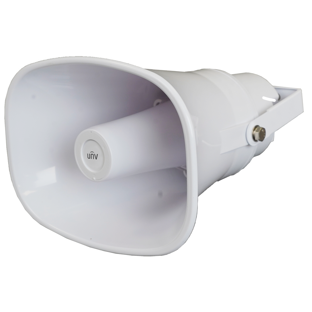 (UV-IPS302015-S) Bocina a compresión Uniview 15 W - Soporta transmisión con NVR Uniview - Almacenamiento integrado - Soporta audio en doble vía - PoE | 122 dBSPL | -37 dBV/Pa | Alarma - IP66 | Interfaz web