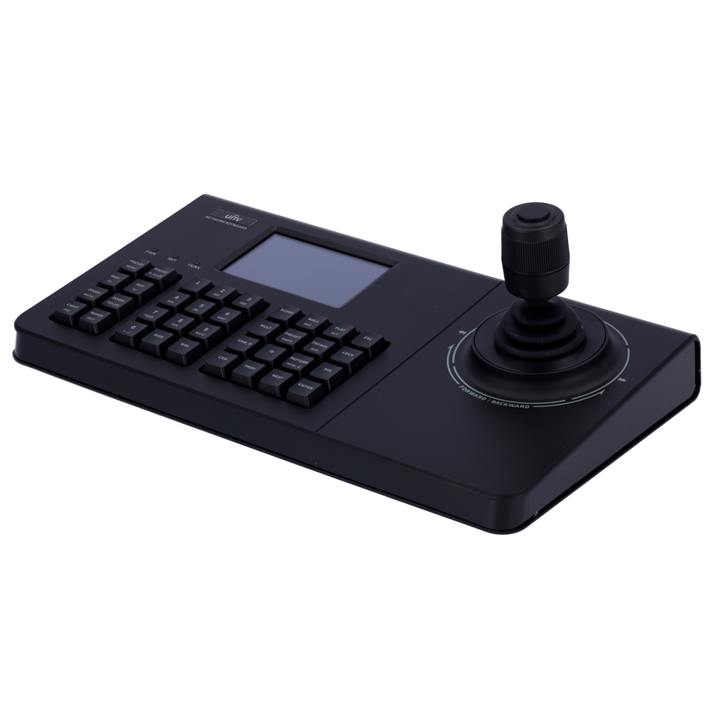 (UV-KB-1100-E) Clavier IP Uniview - Double interface: directe ou réseau - Écran LCD 4" - Interface IP/RS-232/RS-485 - Joystick 4 axes