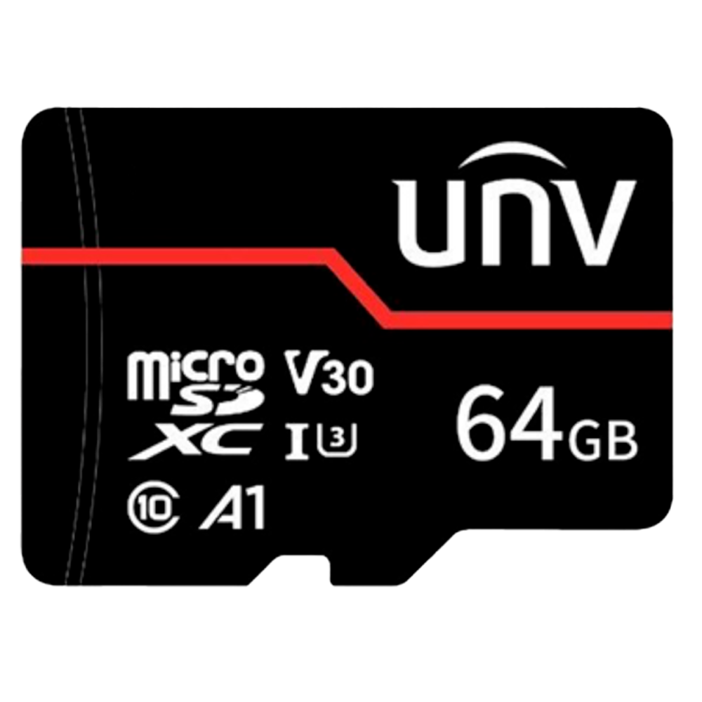 (UV-TF-64G-MT) Tarjeta de memoria Uniview - microSD | Capacidad 64 GB - Clase 10  | Velocidad escritura 70 MB/s - Hasta 3.000 ciclos de escritura - Formato exFAT - Amplio rango de temp.: -25 ºC a 85 ºC