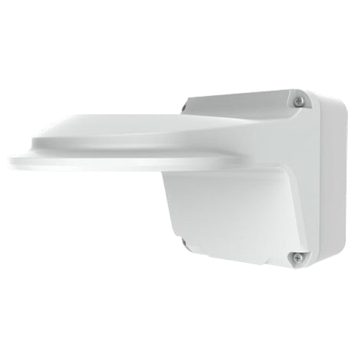 (UV-TR-JB07/WM04-B-IN) Support mural - Pour caméras dôme - Boite de connexions - Adapté pour une utilisation extérieure - Couleur blanche - Passage de câble