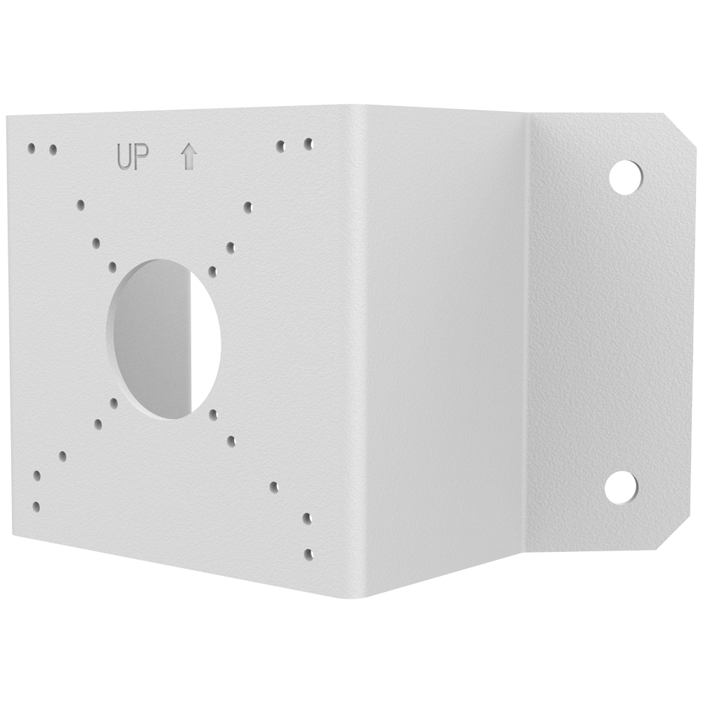 (UV-TR-UC08-C) Support angle - Pour les caméras Bullet et les caméras dômes - Adapté pour une utilisation extérieure - Couleur blanche - Passage de câble - 116 mm (H) x 127(An) x 137 (P) mm