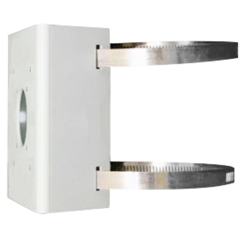 (UV-TR-UP06-IN) Support pour mâts - Pour caméras dôme - Convient pour une utilisation en extérieur - Rang diamètre 67~127 mm - Couleur blanche - Passage de câble