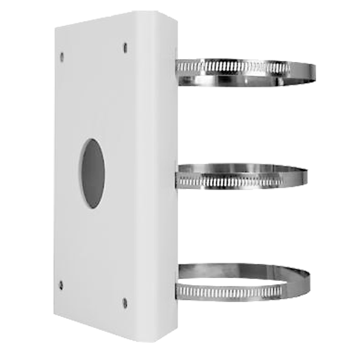 (UV-TR-UP08-B-IN) Support pour mâts - Pour les caméras PTZ d'Uniview - Convient pour une utilisation en extérieur - Rang diamètre 67~127 mm - Couleur blanche - Passage de câble