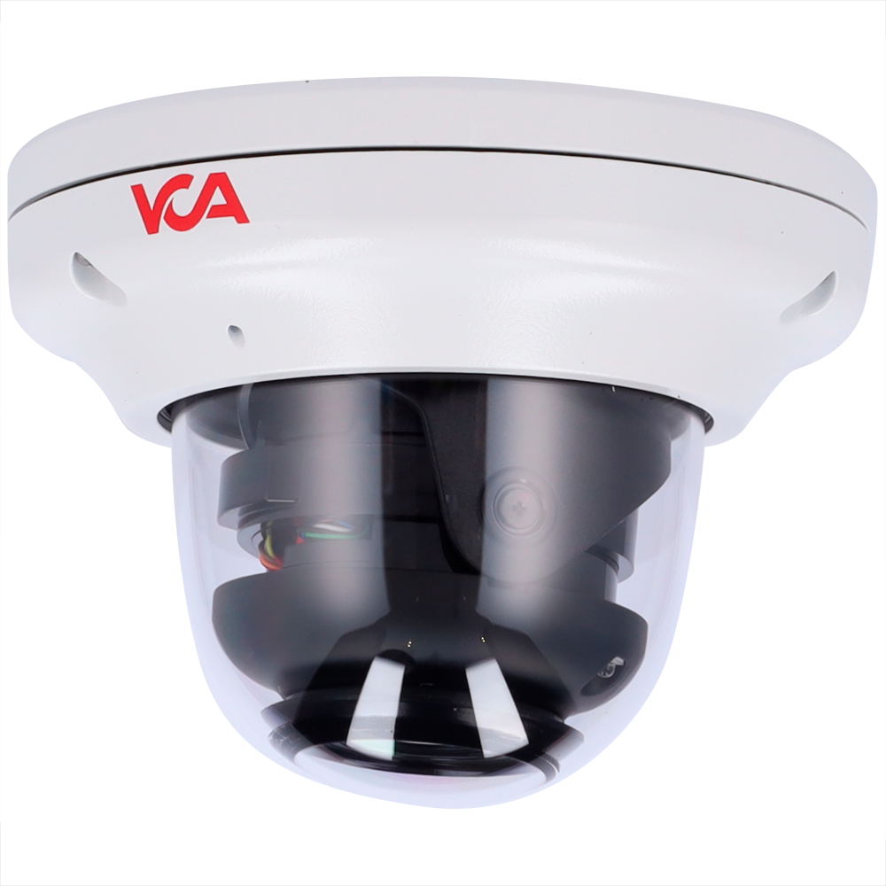 (VCA-IPAi358-MR) VCA Technology - modelo VCA-IPAi358-MR, gama IPAi - Cámara IP mini domo 4K IR AI - Resolución 8Mpx lente 2.7~13.5mm. IR 30m. - Analítica de video VCA (deep learning opcional) - Compatible ONVIF perfil S/T/M, NDAA, IK10, IP67