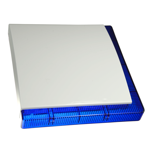 (VEGA) Sirène cablée pour extérieur - Certificat de grade 3 - Puissance sonore max. 109 dBA - Flash de 1 barres de LED de signalisation - Lumière bleue et frontale personnalisable - Batterie de secours incluse