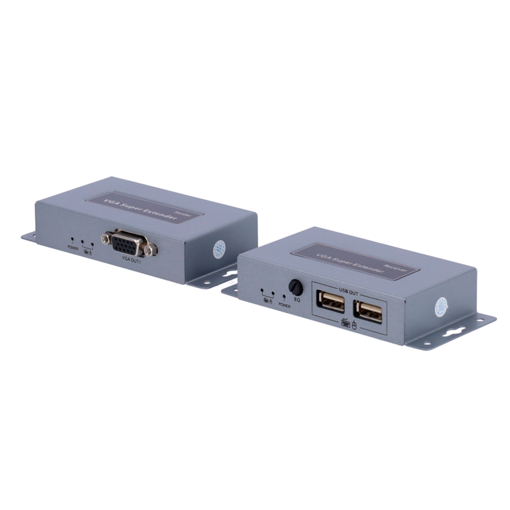 (VGA-KVM-EXT) Prolongateur de signal VGA - Portée 100 m - Résolution FHD - Autorise les connexions 1:1
