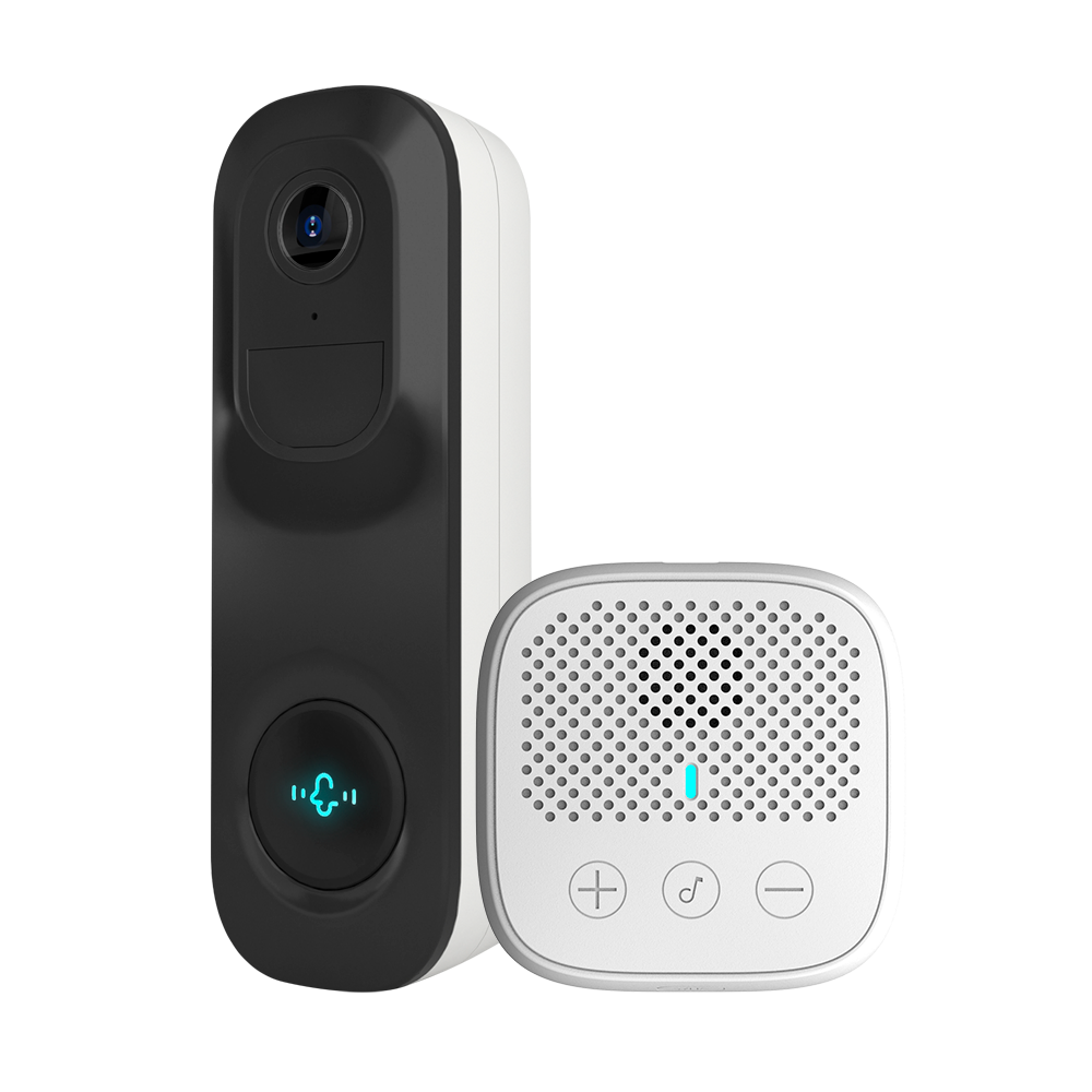 (VH-DB1-BATT) VicoHome sonnette vidéo 3Mpx Wi-Fi  -  Capteur PIR / Détection intelligente (cloud) - Batterie 5200mAh (sans alimentation câblée) - Objectif 2.8mm 160°/ IR5m/ Emplacement SD - Sonnette intérieure sans fil incluse - App VicoHome et Cloud / Alexa