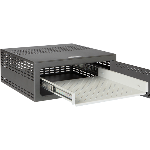 (VR-020) Plateau extractible pour coffre-fort - Compatible avec VR120 et VR120E - Pour DVR de 1,5 / 2 U rack - Guides télescopiques avec roulements - Entièrement démontable - Fabriqué en acier