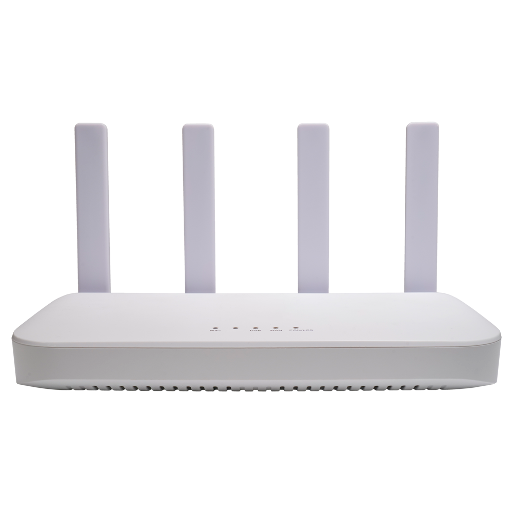 (VSOL-V2804AX15) V-SOL Router ONT Wi-Fi 6 AX1500 - 1X PON  4x LAN RJ45 10/100/1000Mbps 1x USB3.0 - 802.11ac 2x2 doble banda 2.4 y 5GHz  - Ideal para FTTH doméstico y empresarial - Diseñado para crear una red Mesh completa