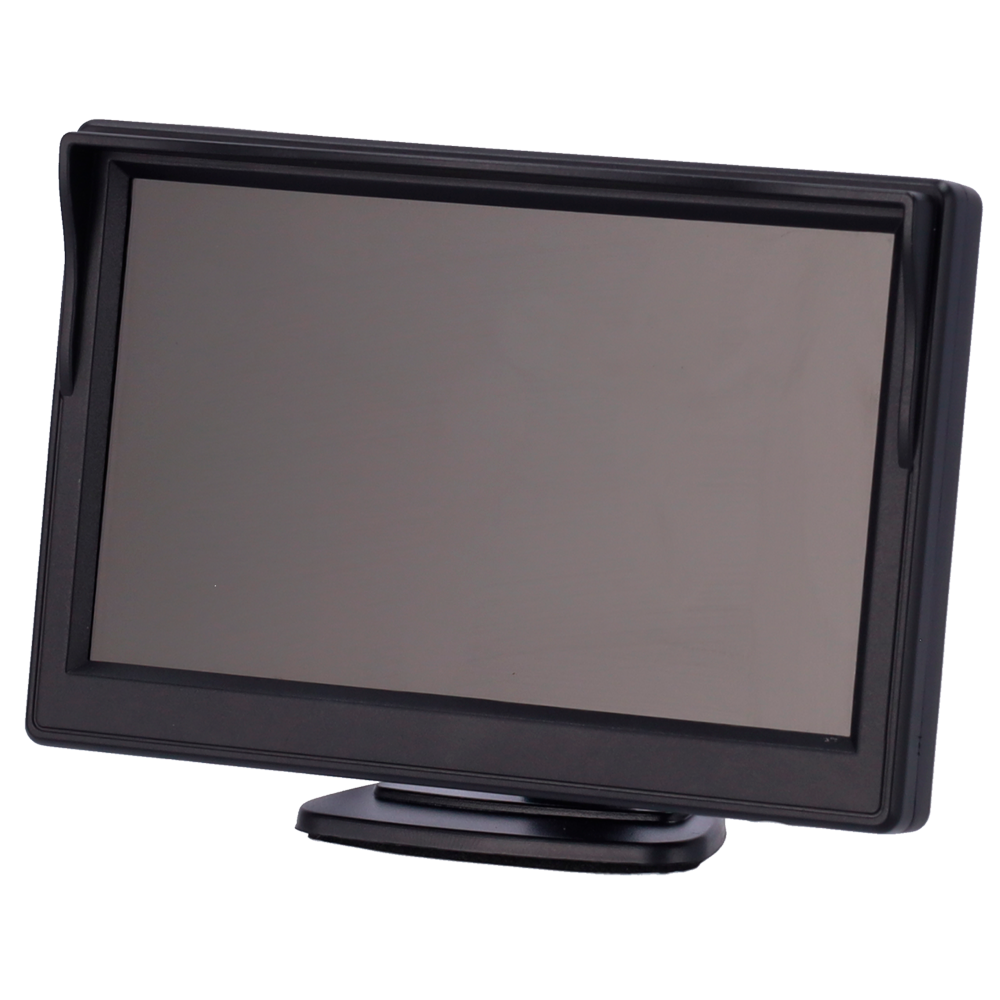 (VW-TD50) Monitor LCD 5" Analógico - Streamax compatible - Conector M12 4pines y RCA - Alimentación 12V DC - Soporte regulable