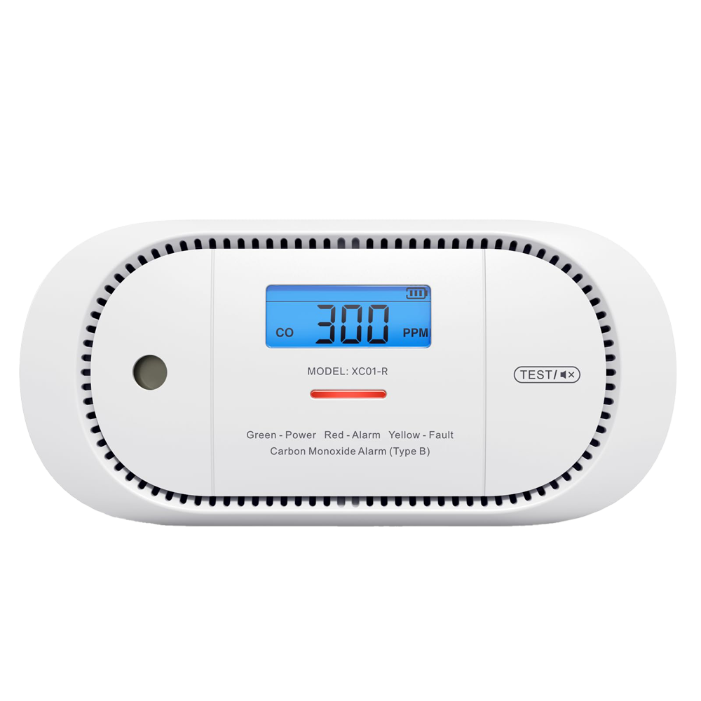(XC01-R) Détecteur de CO autonome X-Sense - Durée de vie de la batterie 5 ans (remplaçable) - Témoin lumineux d'alarme - Alarme sonore 85 dB à 3m - Bouton de test et écran LCD - Certifié EN 50291