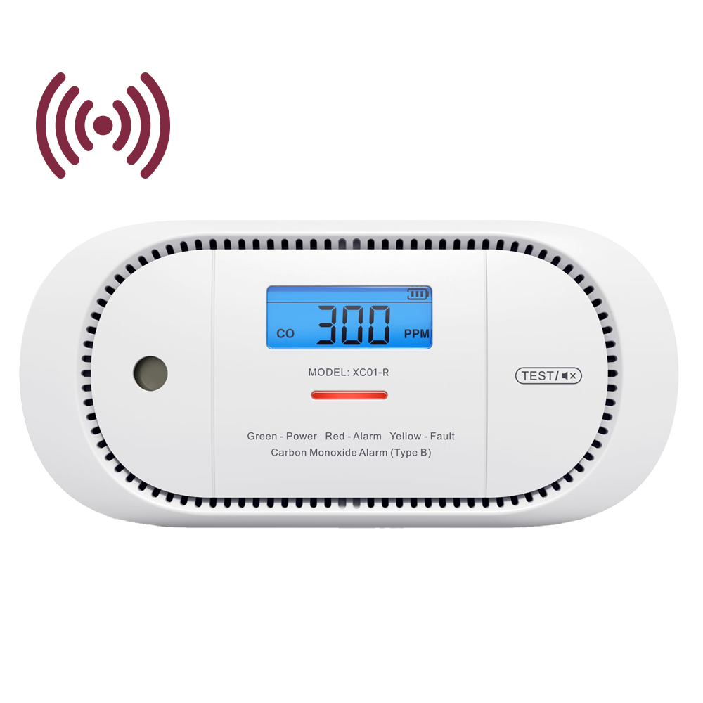 (XC01-WR) Détecteur de CO autonome X-Sense - Permet de connecter 24 détecteurs par RF 868MHz - Durée de vie de la batterie 5 ans (remplaçable) - Voyant lumineux et alarme sonore 85 dB à 3m - Bouton de test et écran LCD - Certifié EN 50291