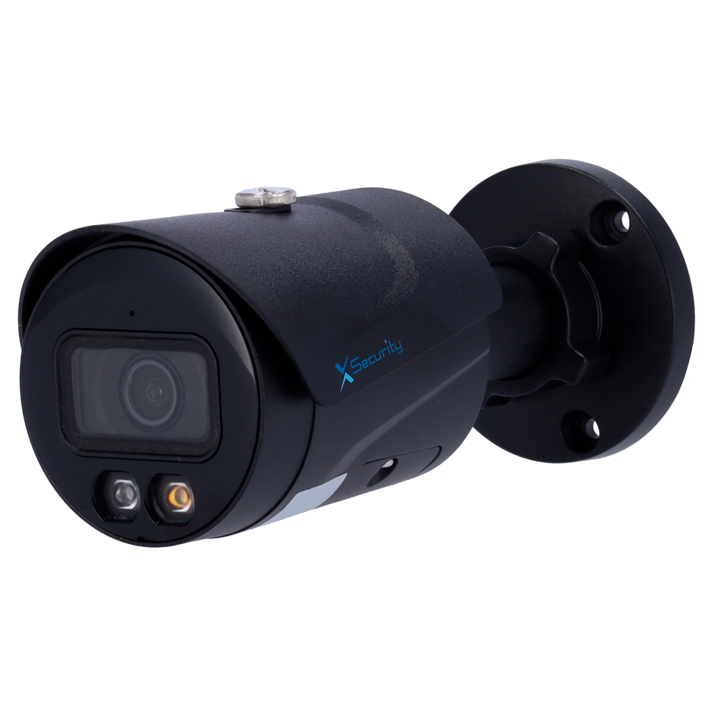 (XS-IPB225A-6P-DL-WIZ-BLACK) Caméra IP Bullet X-Security - 6 Mégapixel (3288x1850) - Objectif fix 2.8mm - WDR 120dB | Dual Light(IR 30m et lumière blanche 30m) - WizSense, avec classification des personnes et des véhicules - MicroSD 256GB / IP67