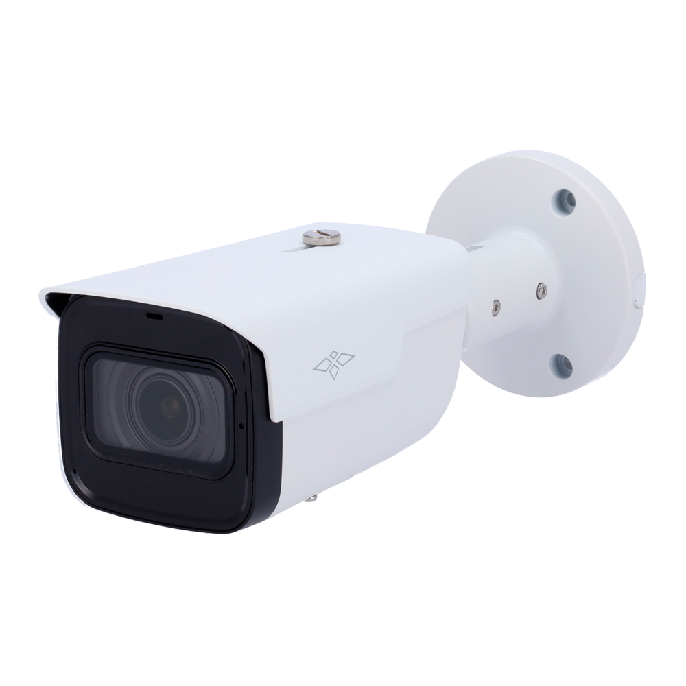 (XS-IPB830ZSWH-4P-AI) Caméra Bullet IP X-Security - 4 Mégapixel (2560 × 1440) - Objectif 2.7–13.5 mm | Portée LED 60 m - WDR 120 dB | Microphone intégré - PoE | H.265+ | MicroSD - Fonctions intelligentes