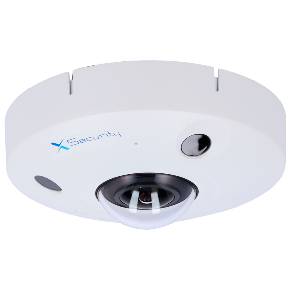 (XS-IPD360A-8U-MIND) Caméra IP à dôme Fisheye de X-Security - 8 Mégapixel (3820x2480) - Objectif 1.85mm 360º - IR 10m | Dewarping - IVS | Carte thermique | Comptage de personnes - MicroSD 256GB | IP67 &amp; IK10