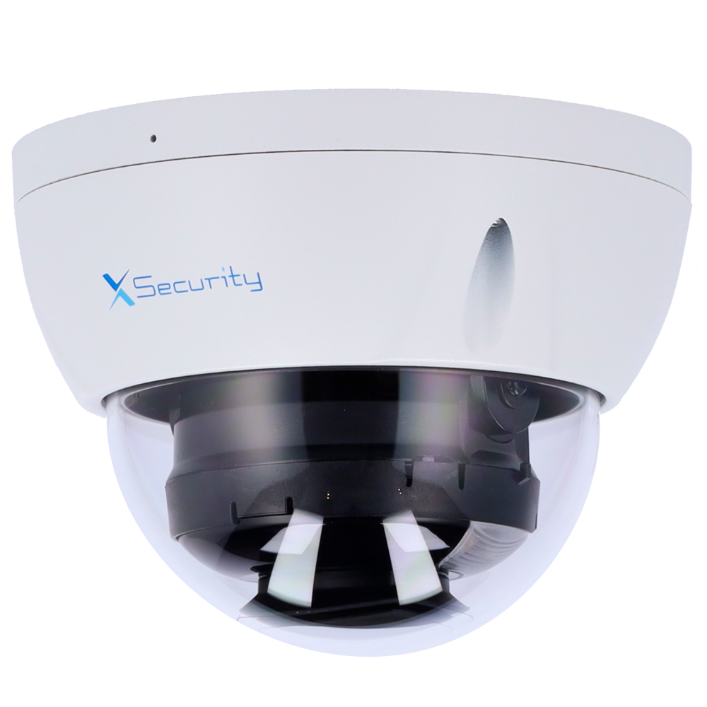 (XS-IPD842A-6P-DL-WIZ) Caméra dôme IP X-Security - 6 Mégapixel (3288x1850) - Objectif fix 2.8mm - WDR 120dB | Dual Light(IR 30m et lumière blanche 30m) - WizSense, avec classification des personnes et des véhicules - MicroSD 256GB / IP67 &amp; IK10