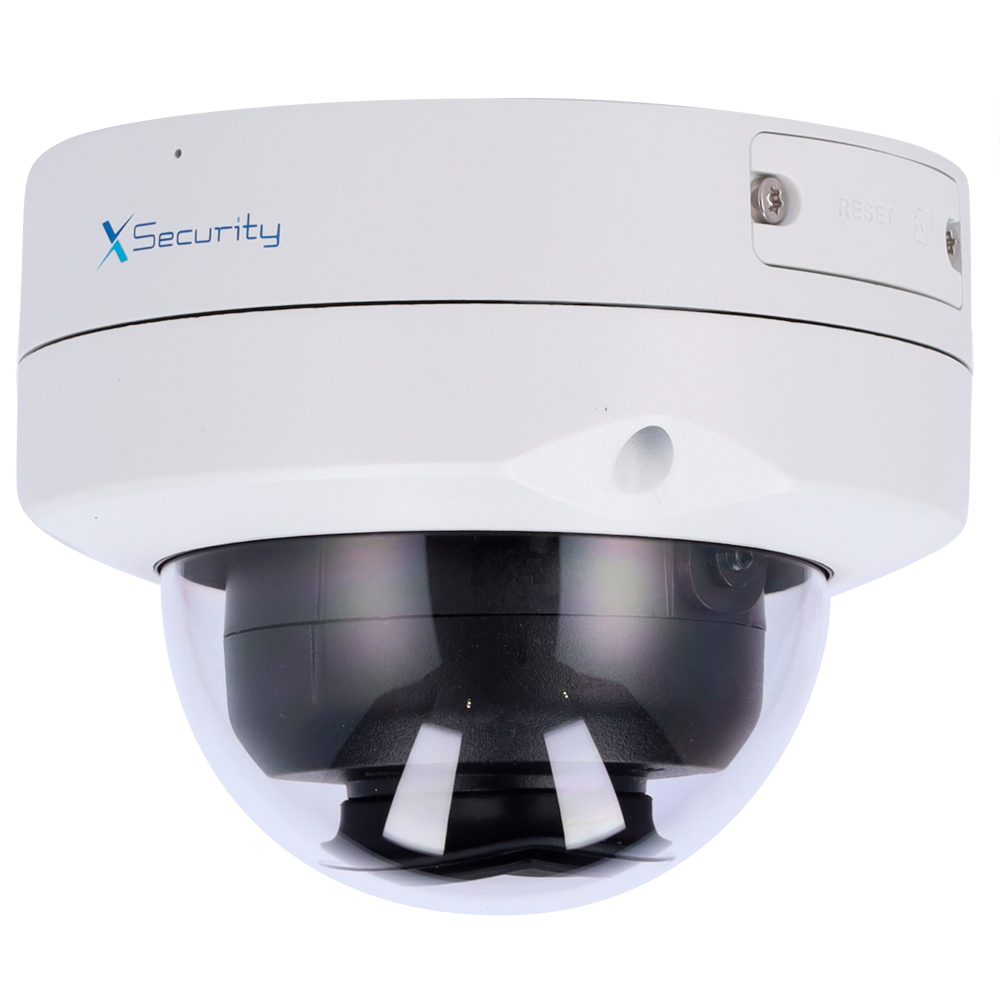 (XS-IPD862A-5U-MIND-HDMI) Caméra IP Turret de X-Security  - 4 Mégapixel (2688x1520) - Objectif 2.8 mm -  IR 50 m | Alarmes | Audio | Microphone intégré - IV | SMD | Comptage de personnes | Carte thermique - MicroSD | IP67 | IK10 | PoE | Sortie HDMI