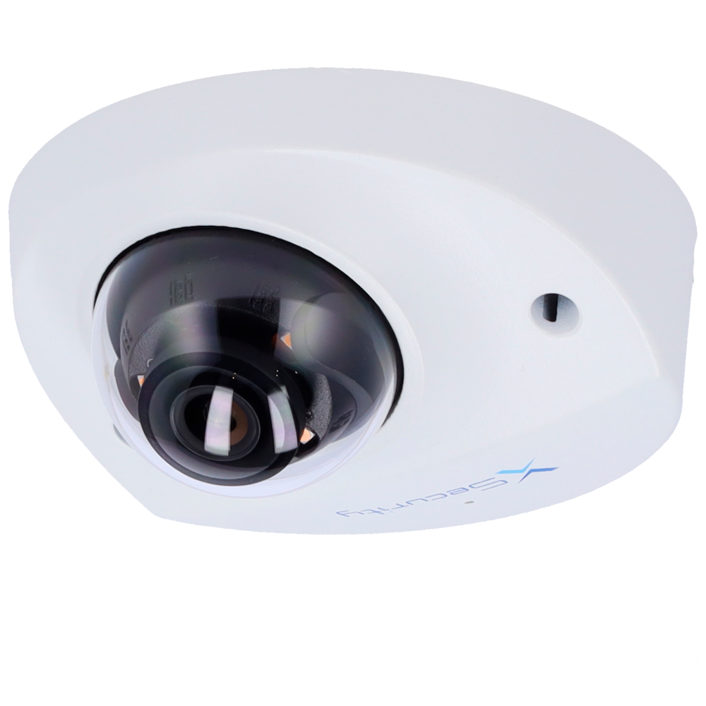 (XS-IPD909A-4P-DL-WIZ) Caméra IP mini-dôme X-Security - 4 Mégapixel (2688x1520) - Objectif fix 2.8mm - WDR 120dB | Dual Light(IR 30m et lumière blanche 30m) - WizSense, avec classification des personnes et des véhicules - MicroSD 256GB / IP67 &amp; IK10
