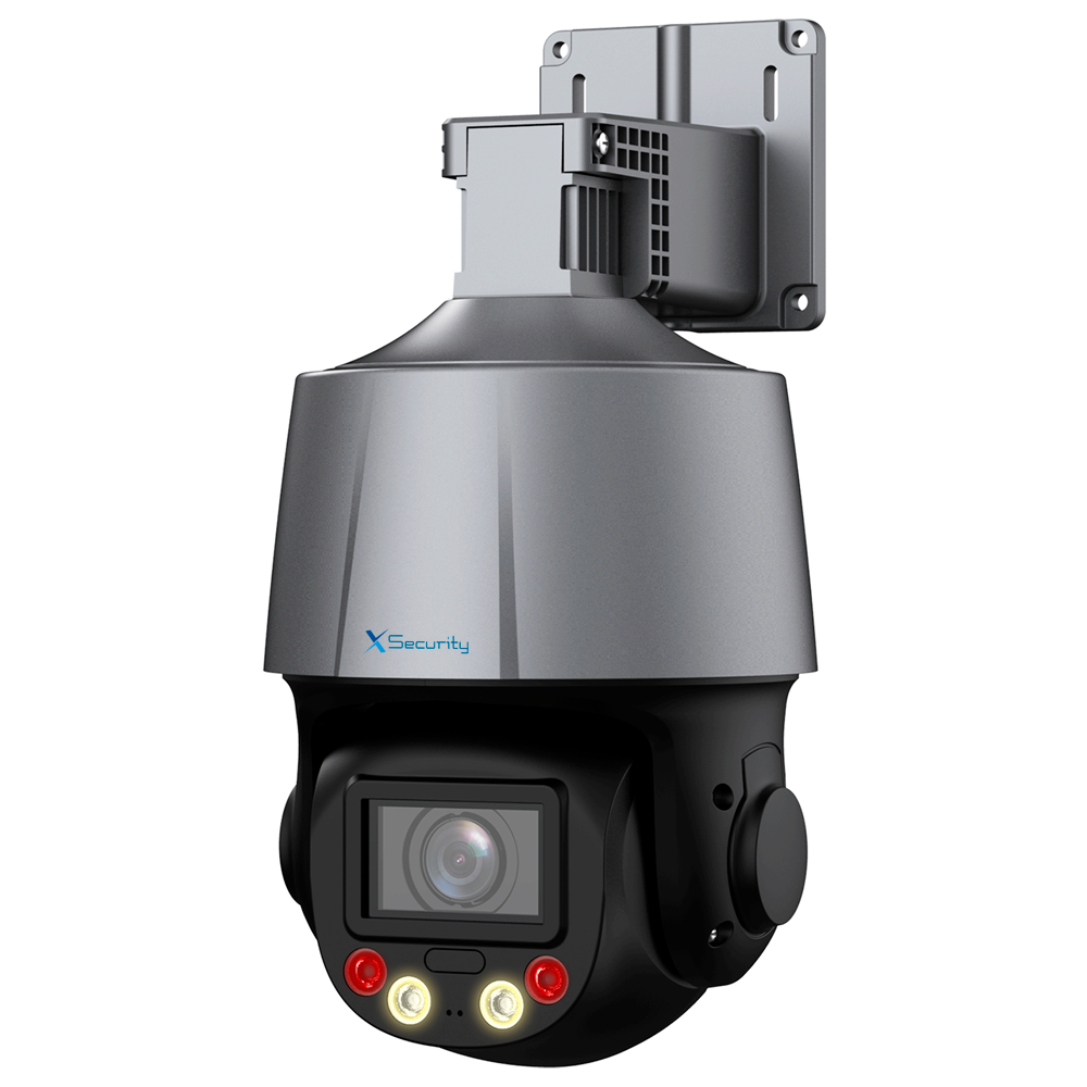 (XS-IPSD3005ITA-4U-WIZ-DL) Caméra IP PTZ X-Security 4 Mpx Gamme Pro - Objectif varifocal 2.7~13.5 mm (zoom optique 5x)) - Lumière double 50 m | Lumière blanche 30 m - IVS (protection du périmètre) | SDM 3.0 - Microphone et haut-parleur | Sirène et lumière dissuasives - IP66 | PoE | MicroSD