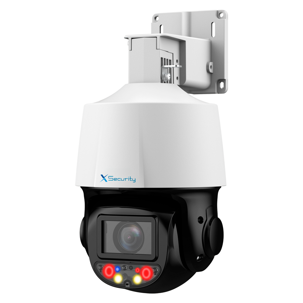 (XS-IPSD3010ITA-4U-TIOC) Caméra IP PTZ X-Security 4 Mpx Gamme Pro - Objectif varifocal 4~40 mm (zoom optique 10x)) - Lumière double 70 m | Lumière blanche 30 m - IVS (protection du périmètre) | SDM 3.0 - Détection des visages | Suivi automatique - IP66 | Audio | Alarmes | PoE+ | MicroSD