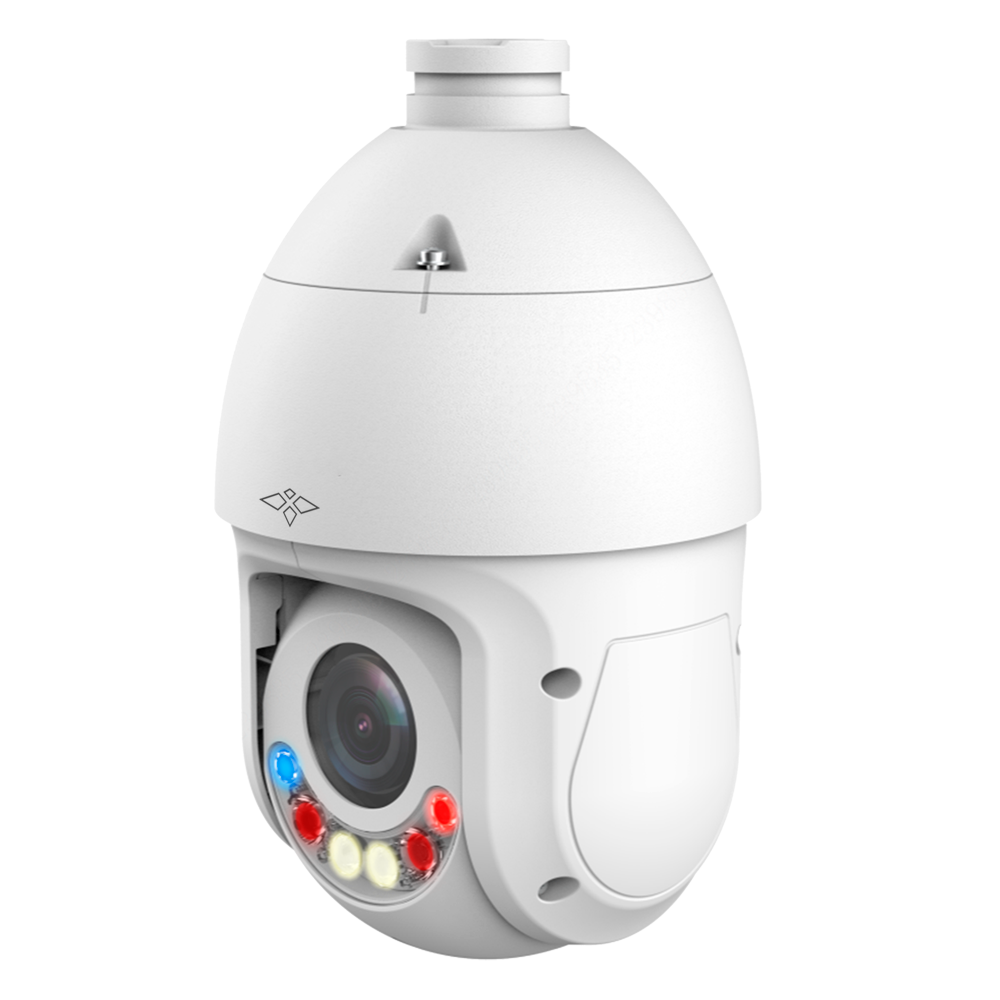 (XS-IPSD4025ITA-4U-TIOC) Caméra IP PTZ X-Security 4 Mpx Gamme Pro - Objectif varifocal 5~125 mm (zoom optique 25x)) -  Dual Light | IR 100 m | Lumière blanche 50 m - IVS (protection du périmètre) | SDM 4.0 - Détection des visages, suivi automatique, Starlight - IP66 | Audio | Alarmes | PoE+ | MicroSD