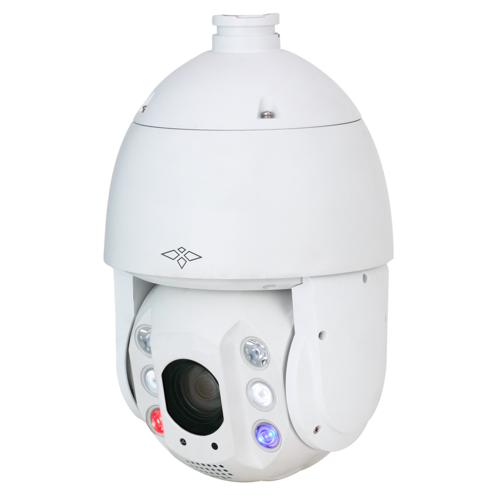 (XS-IPSD6032ITA-4U-TIOC) Caméra IP PTZ X-Security 4 Mpx Gamme Pro - Objectif varifocal 4.8~154 mm (zoom optique 32x)) -  Dual Light | IR 150 m | Lumière blanche 50 m - IVS (protection du périmètre) | SDM 4.0 - Détection des visages, suivi automatique, Starlight - IP66 | Audio | Alarmes | PoE+ | MicroSD