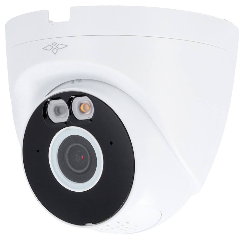 (XS-IPT224S-4PW-TIOC) Caméra IP en tourelle 4Mpx Gamme PRO - Portée de Smart Dual Light 30m | Dissuasion active - Objectif 2.8 mm - IA: détection et classification des personnes - Microphone et haut-parleur : MicroSD - Wi-Fi IEEE802.11b/g/n | Waterproof IP67