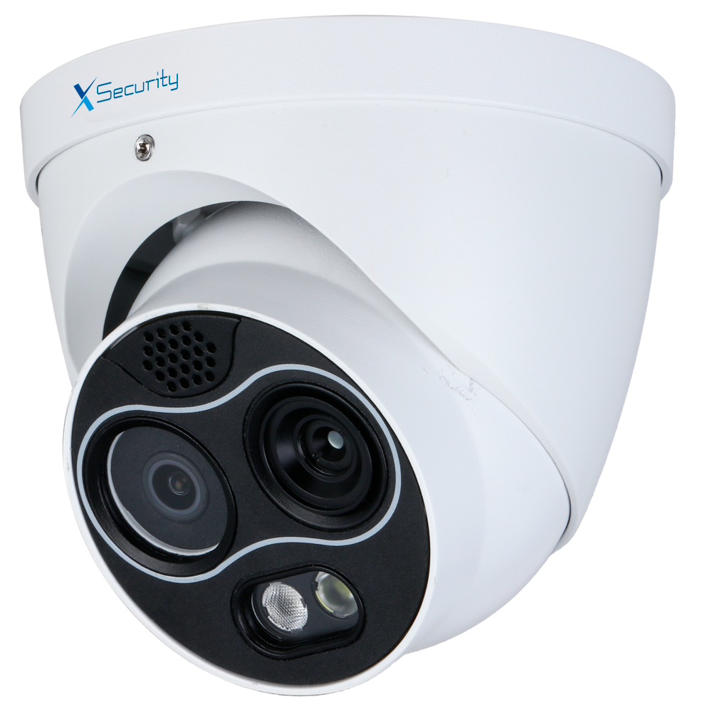 (XS-IPTT256A-7D4-WIZ) Cámara térmica Dual IP X-Security - 256x192 VOx | Lente 7 mm - Sensor óptico 1/2.7” 4 Mpx | Lente 8 mm - Sensibilidad térmica ≤40mK - Detección de incendios y alarma - Audio | Alarmas | MicroSD | PoE