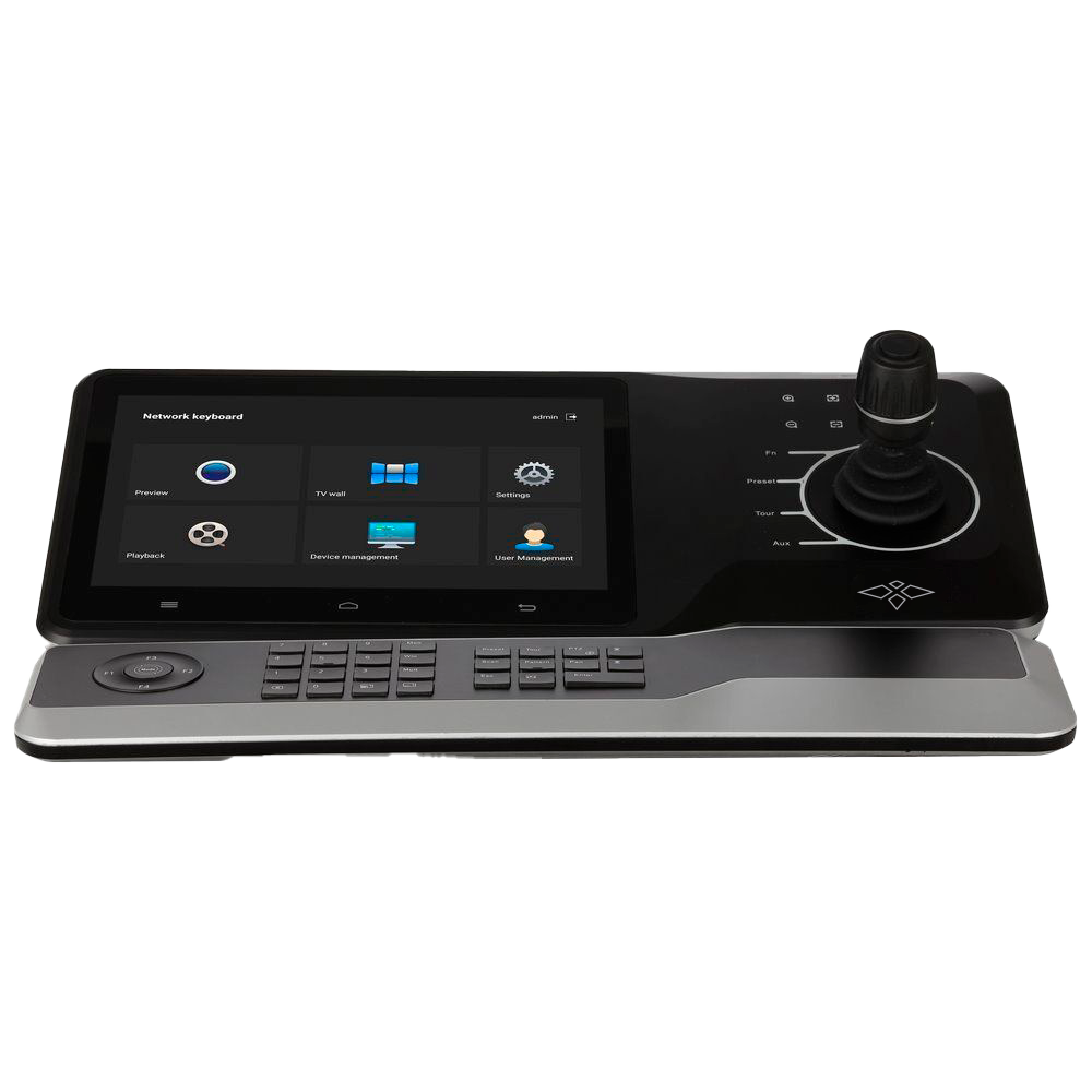 (XS-KB5200-F) Clavier de contrôle IP X-Security - Écran tactile LCD 10" - Connexion RS485 , RJ45 - Wi-Fi | Ethernet | USB  - Joystick 4 axis et mini clavier - Jusqu'à 4 canaux jusqu'à 1080p @30Hz