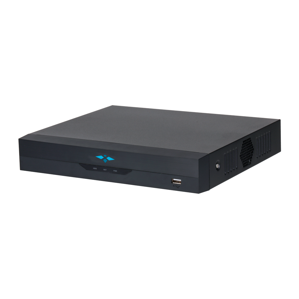 (XS-NVR2104-4AI) Enregistreur IP X-Security WizSense IA - 4 CH vidéo IP  - Résolution enregistrement maximal 12 Mpx - Bande passante 80 Mbps - Sortie HDMI Full HD et VGA - Support 1 disque dur