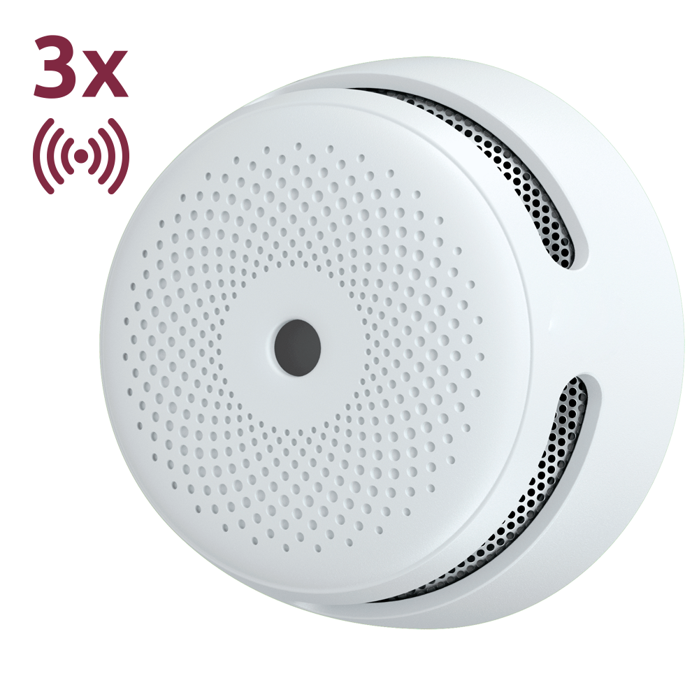 [XS01-WX-3PACK] (XS01-WX-3PACK) Pack de 3 mini-détecteurs de fumée autonomes X-Sense - Communication Wi-Fi 2.4GHz - Connexion via App - Durée de vie de la batterie 1 année (remplaçable) - Alarme sonore 85 dB à 3m - Certifié EN 14604