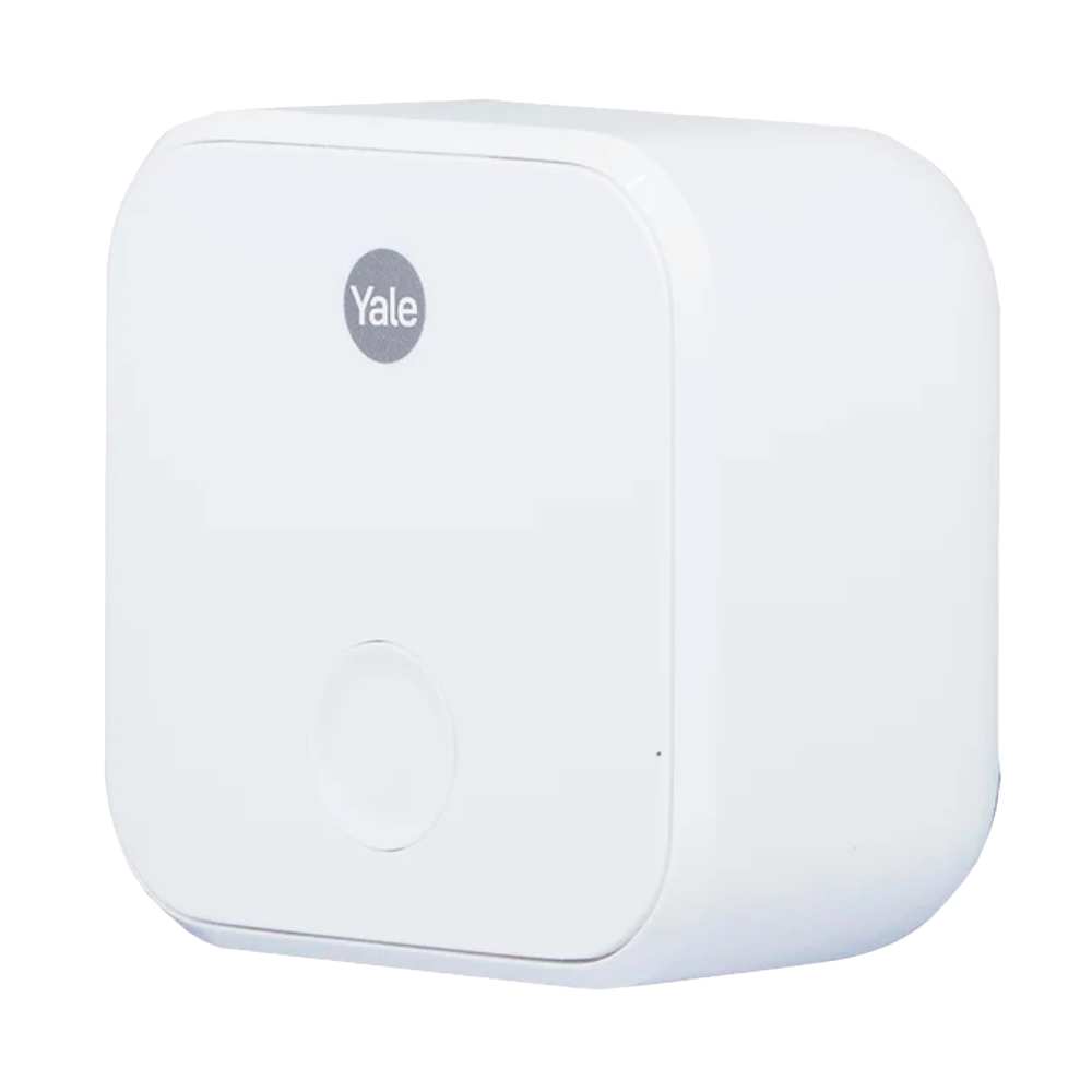 (YALE-BRIDGE-WBT) Accessoire pour passerelle Wi-Fi - Connexion Bluetooth avec les dispositifs - Nécessaire uniquement pour les longues distances vers le Wi-Fi - Jusqu'à 4 dispositifs connectables - Alimentation AC 220 V - Compatible YALE-LINUS-L2 et YALE-SMARTSAFEBOX