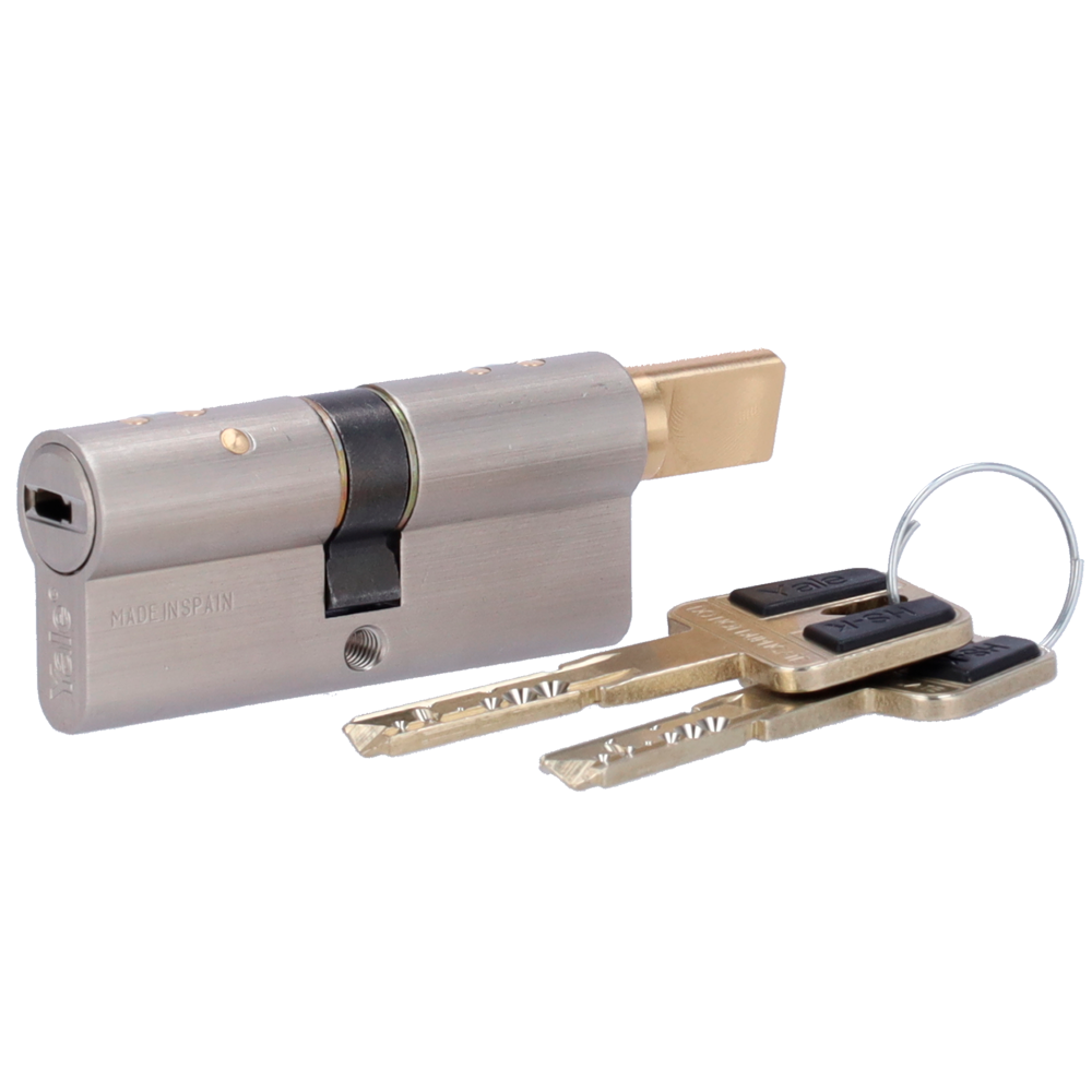 (YALE-CYLINDER-HSK-3030) Cylindre à double embrayage de haute sécurité - Anti-bumping, anti-picking, anti-perçage, anti-perçage et anti-écrasement - Apte pour YALE-LINUS-L2 - Système de 7 broches actives et 2 capteurs - Dimensions 30 (intérieur) x 30 (extérieur) mm - Inclut 2 clés physiques