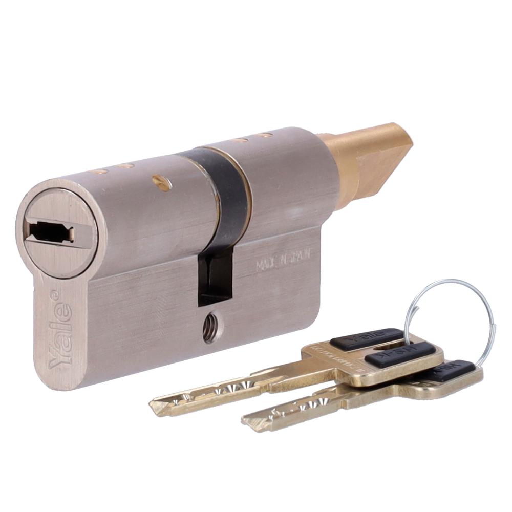 (YALE-CYLINDER-HSK-3035) Cylindre à double embrayage de haute sécurité - Anti-bumping, anti-picking, anti-perçage, anti-perçage et anti-écrasement - Apte pour YALE-LINUS-L2 - Système de 7 broches actives et 2 capteurs - Dimensions 30 (intérieur) x 35 (extérieur) mm - Inclut 2 clés physiques