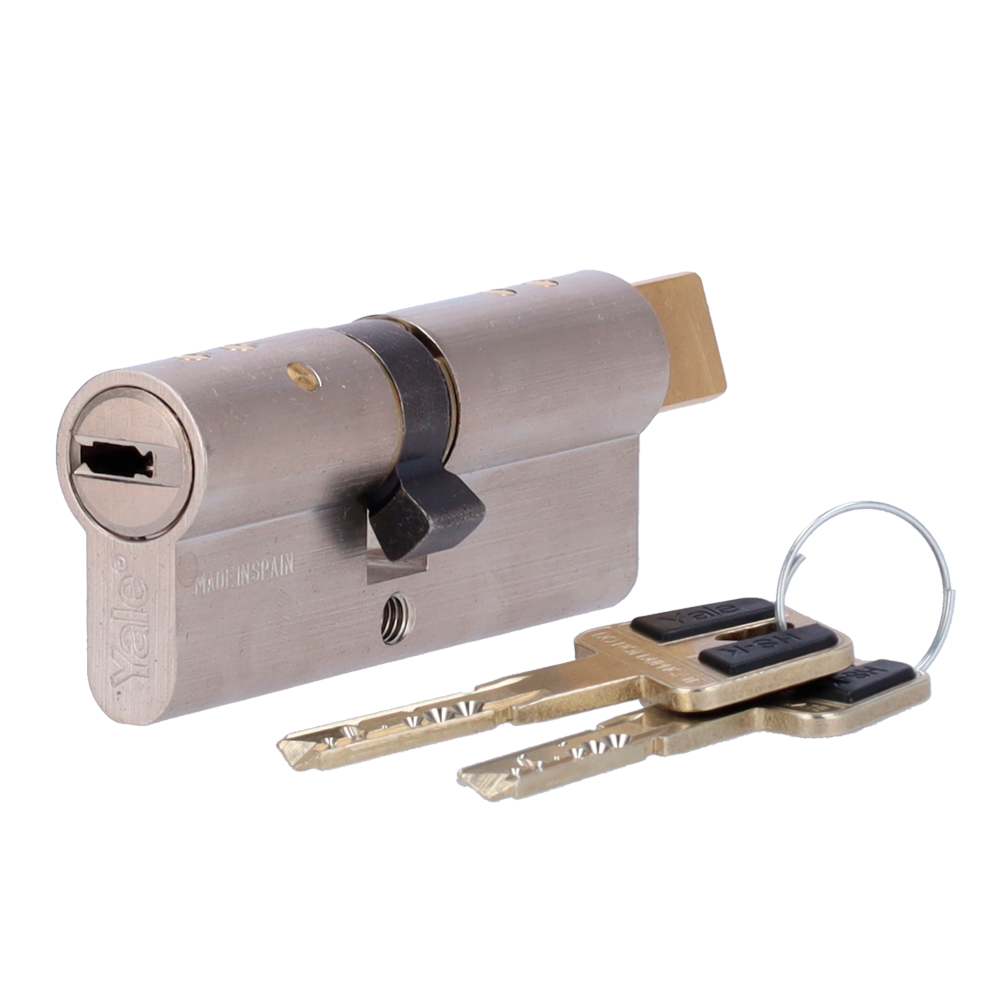 (YALE-CYLINDER-HSK-4035) Cylindre à double embrayage de haute sécurité - Anti-bumping, anti-picking, anti-perçage, anti-perçage et anti-écrasement - Apte pour YALE-LINUS-L2 - Système de 7 broches actives et 2 capteurs - Dimensions 40 (intérieur) x 35 (extérieur) mm - Inclut 2 clés physiques