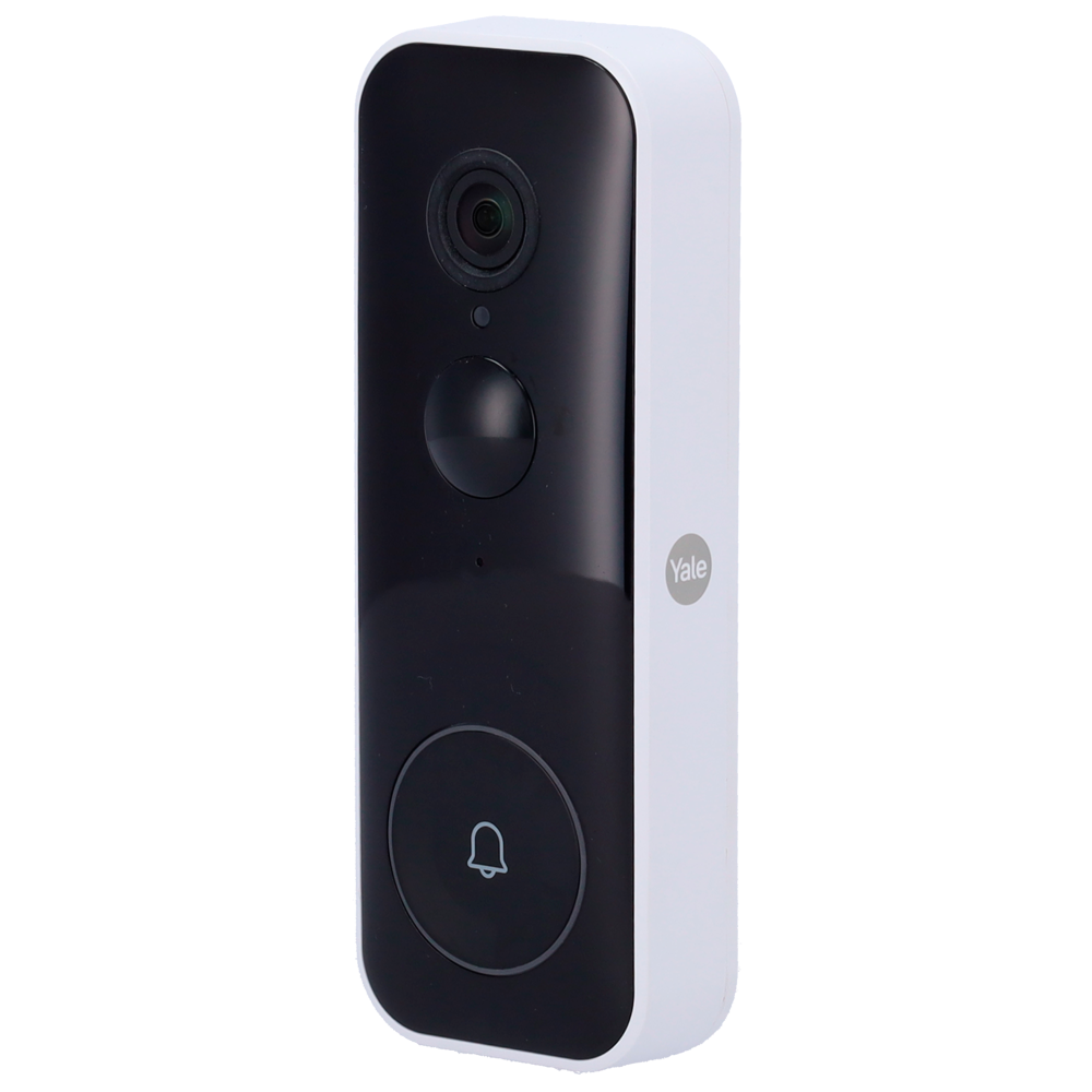 (YALE-VIDEODOORBELL) Timbre inteligente con vídeo WiFi - Resolución 1080 Full HD panorámica - Audio bidireccional - Detección de movimiento y personas - Almacenamiento flash | Batería 6500 mAh - APP Yale Home | Exterior IP65