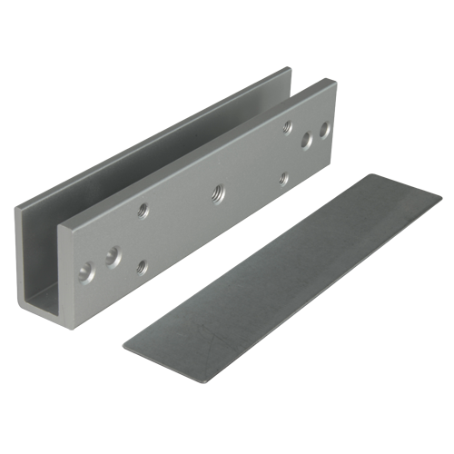 (YF-280U) Profil en U pour des ventouses - Compatible avec YF-280A/B/W - Ouverture extérieur et intérieur - Pour les portes en verre sans cadre - Epaisseur du cristal entre 8-15mm - Fabriqué en duralumin